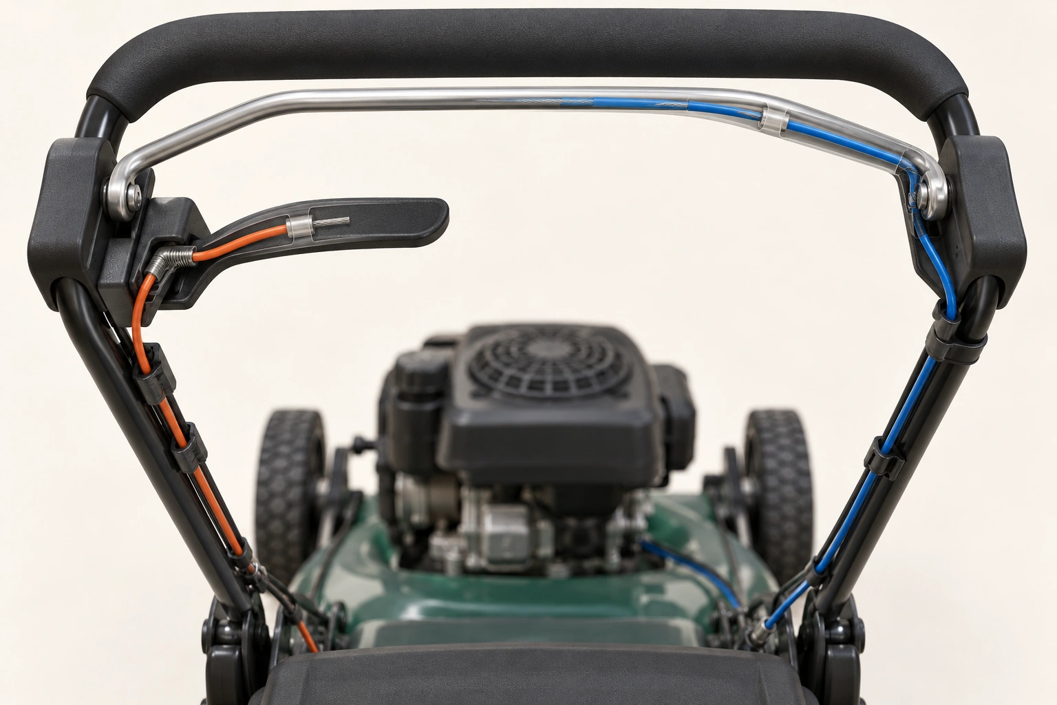 An intact handlebar concept has two separate levers with separate cable routes.